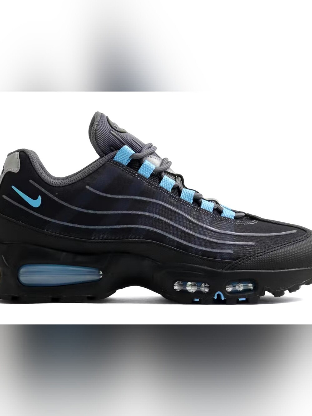 Nike Air Max Big Bubble Mens Black/University Blue Running Shoes Size 12.5 NWT
